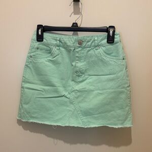 Mint Green Mini Skirt